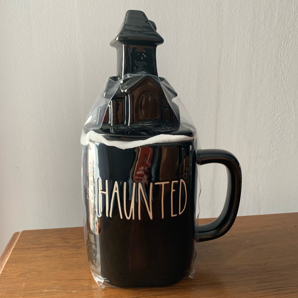 Rae Dunn Haunted House Mug with Topper